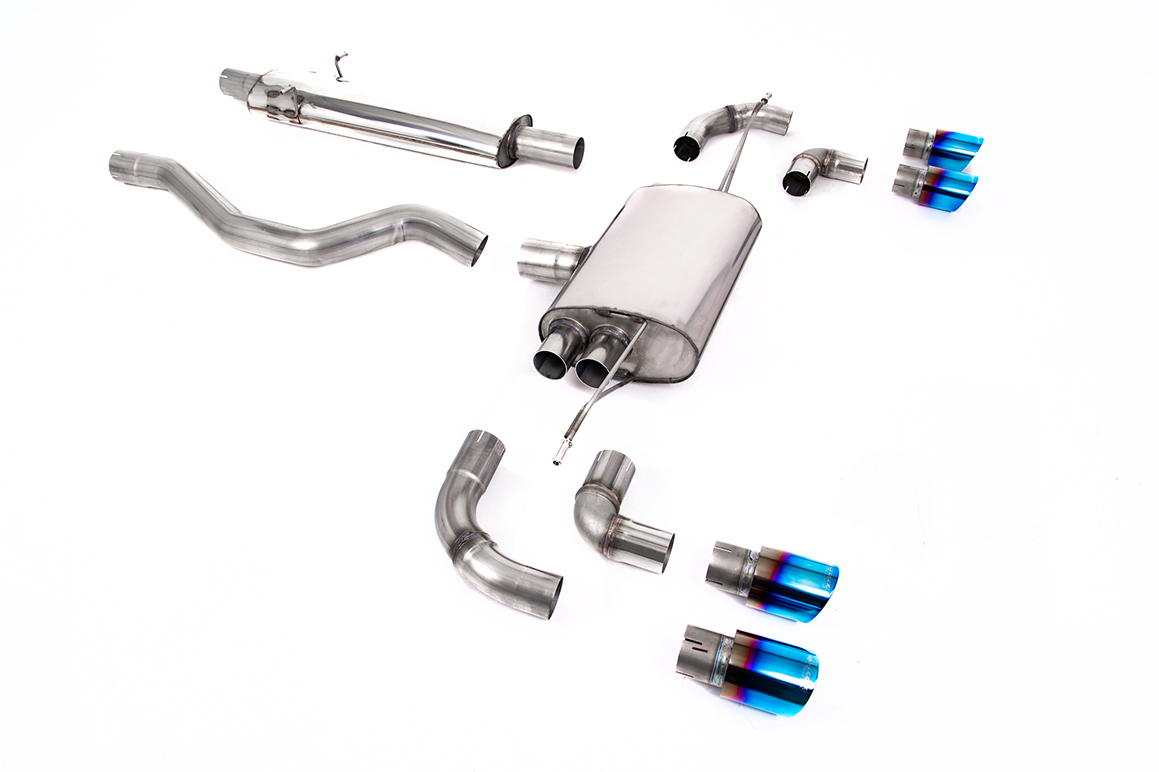 Milltek Resonated OPF/GPF Back System | Land Rover Defender 110 P300 & P400e - Burnt Titanium Tips