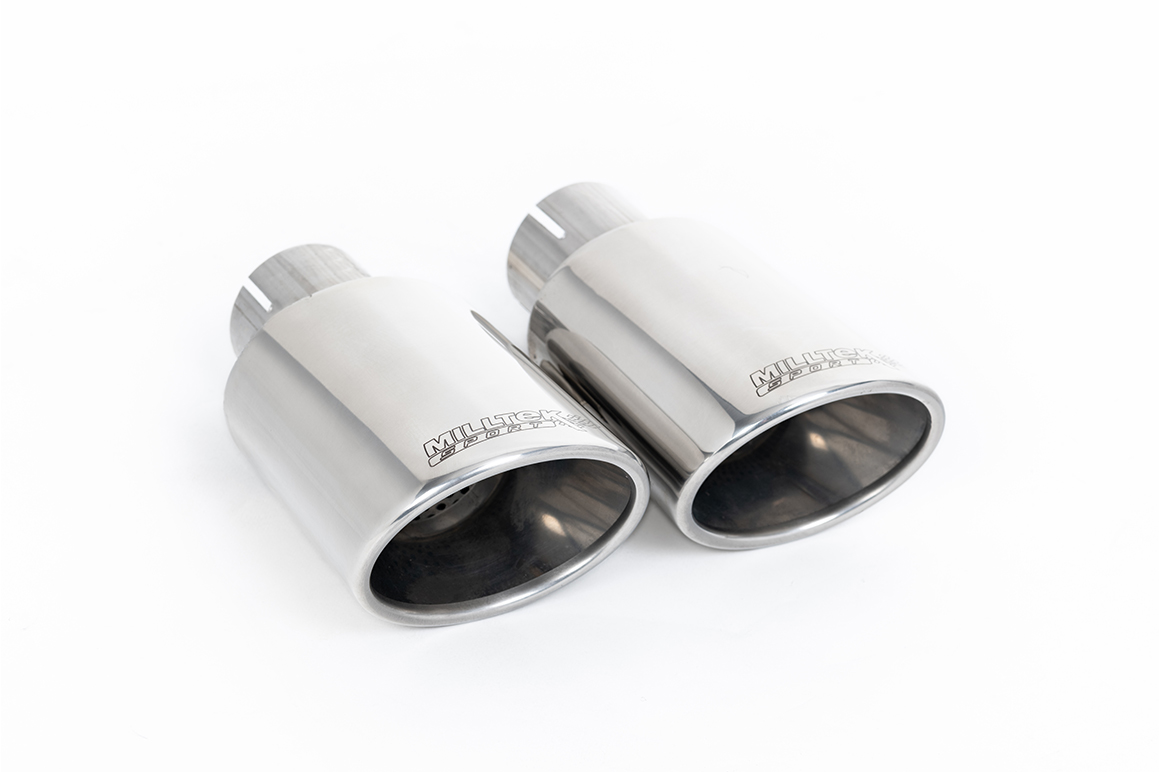 Milltek Non-Resonated Cat-Back Exhaust | Mini Cooper S R56 R58 - 104mm x 80 Oval (Jet) Tips