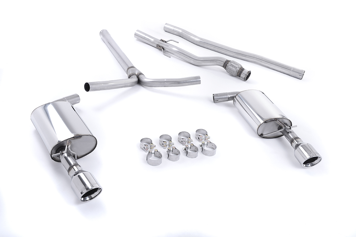 Milltek Non-Resonated Cat-Back Exhaust | Mini Cooper S R55 Clubman - Polished Dual JET Tips