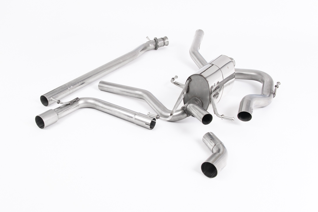 Milltek Non-Resonated Cat-Back Exhaust | Suzuki Swift Sport - Cerakote Black Tips