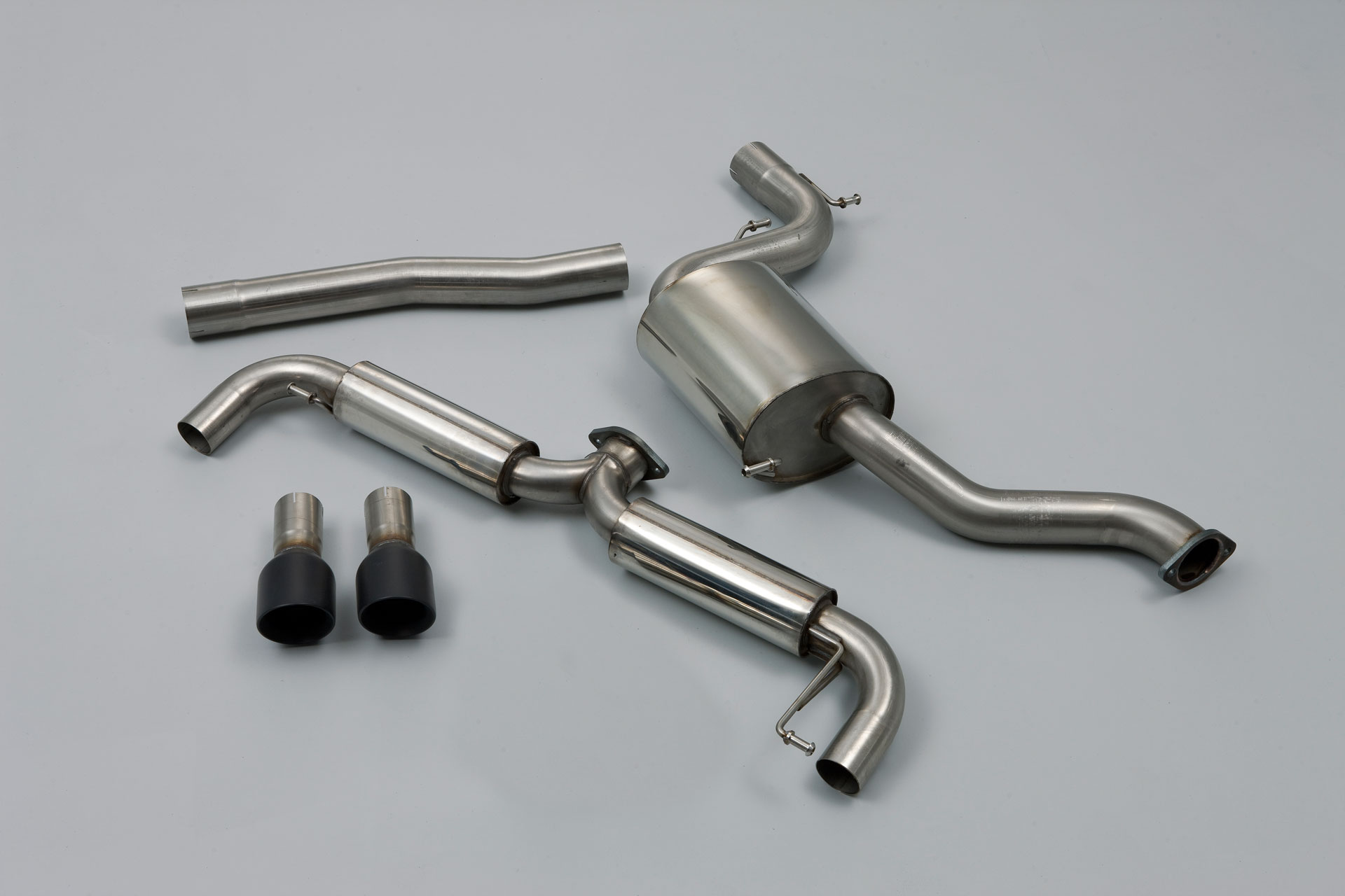 Milltek Resonated Race Cat-Back Exhaust | VW Golf MK6 GTI-Cerakote Black Tips