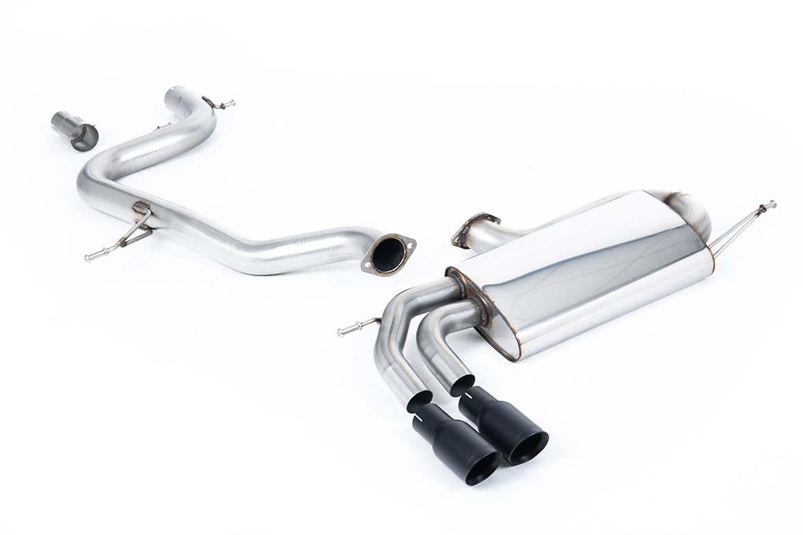 Milltek Non-Resonated Race Cat-Back Exhaust | VW Golf MK5 GTI 2.0T-Cerakote Black Tips