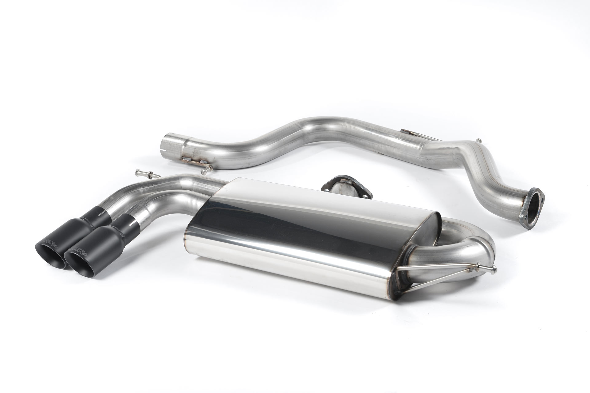 Milltek Non-Resonated Race Cat-Back Exhaust | VW Golf MK5 GTI 2.0T-Cerakote Black Tips
