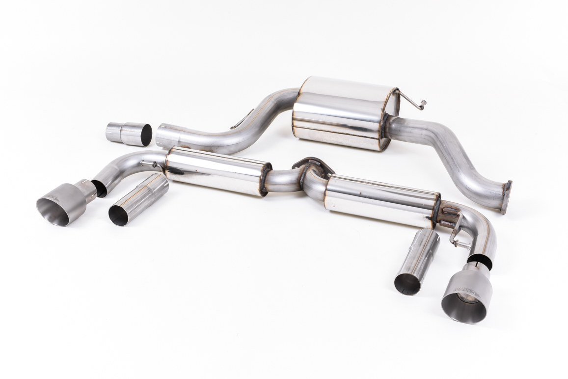 Milltek Resonated Cat-Back Exhaust | VW Beetle A5 2.0 TSI-Brushed Titanium Tips