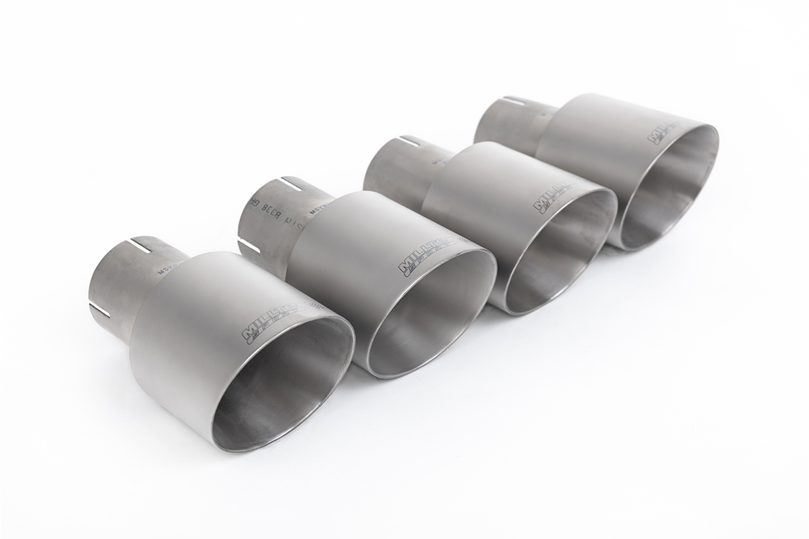 Milltek 80mm Valved Non-Resonated Race Cat-Back Exhaust | VW Golf R MK7.5-Titanium Tips