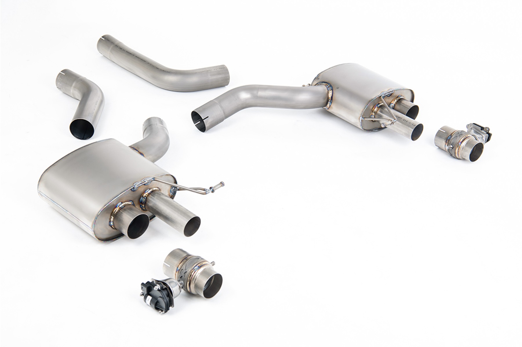 Milltek 80mm Non-Resonated Signature Series Axle-Back Exhaust | Audi RS6 RS7 C8 - Polished Oval Tips