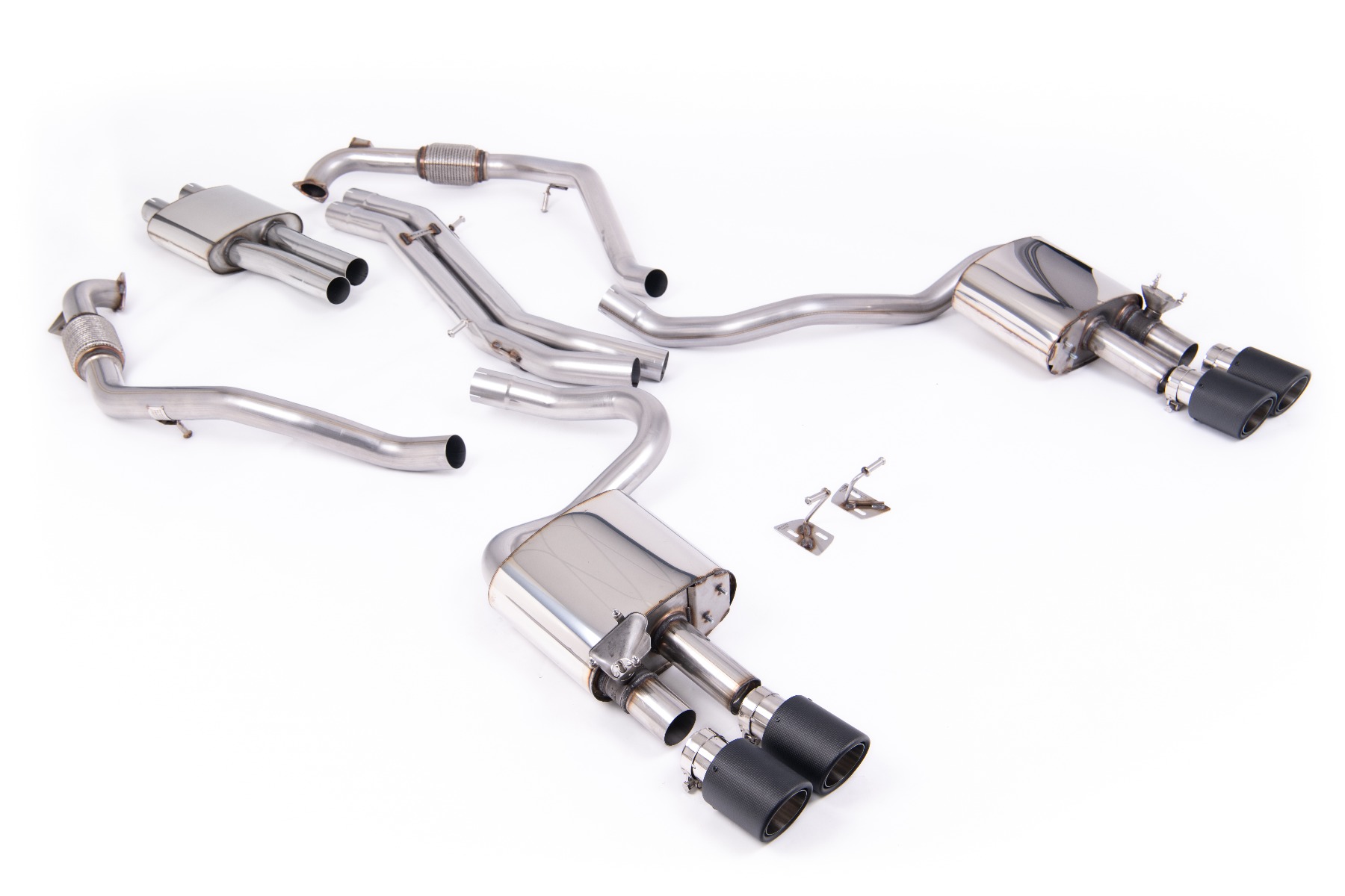Milltek Resonated Cat-Back Exhaust | Audi B9 S5 3.0 V6 - Carbon Fibre Tips